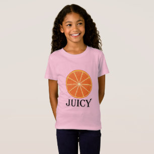 Juicy Naranja - Camiseta de Chica de Jersey