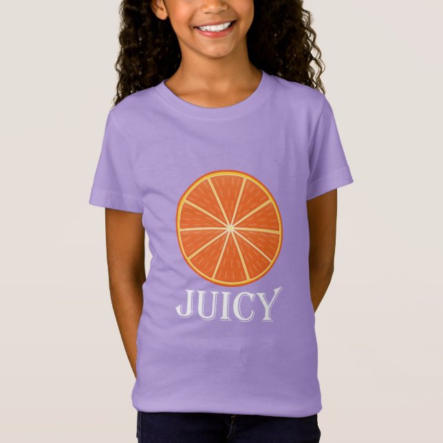 Juicy Naranja - Camiseta de Chica de Jersey (Anverso)