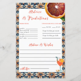 Juicy Naranja Tile Floral Consejos y tarjetas de p