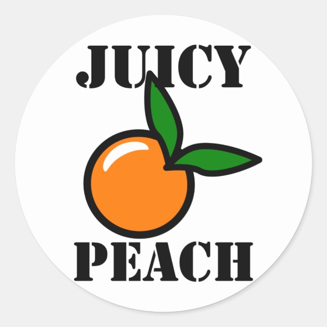 Juicy Peach Pegatina (Anverso)