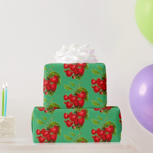 Juicy Strawberries Papel de relleno (Regalos de fiesta)