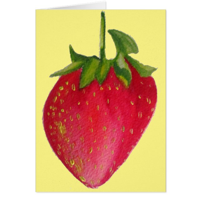 Juicy Strawberry watercolor arte macro (Frente)