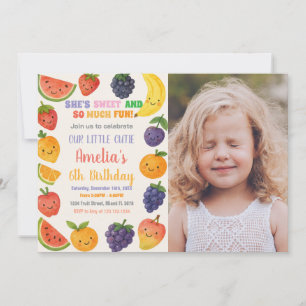 Juicy Tropical Birthday Invitación