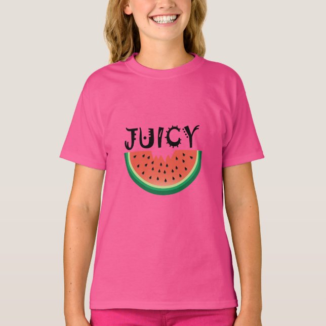 Juicy Watermelon - Camiseta básica para Chicas (Anverso)