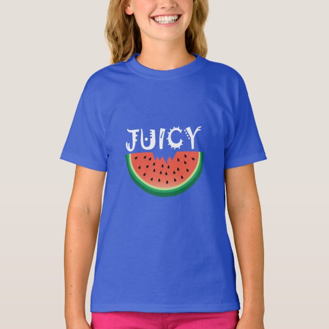 Juicy Watermelon - Camiseta básica para Chicas (Anverso)
