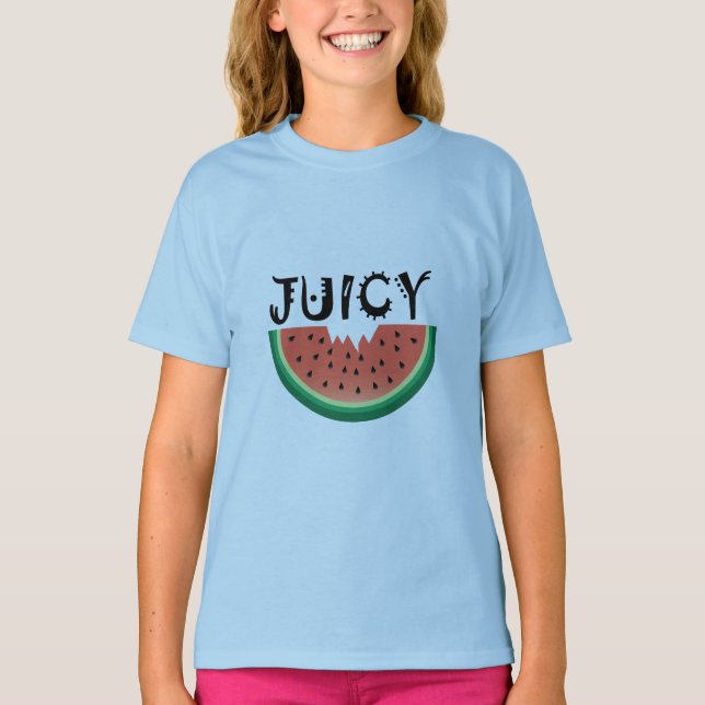 Juicy Watermelon - Camiseta básica para Chicas (Anverso)