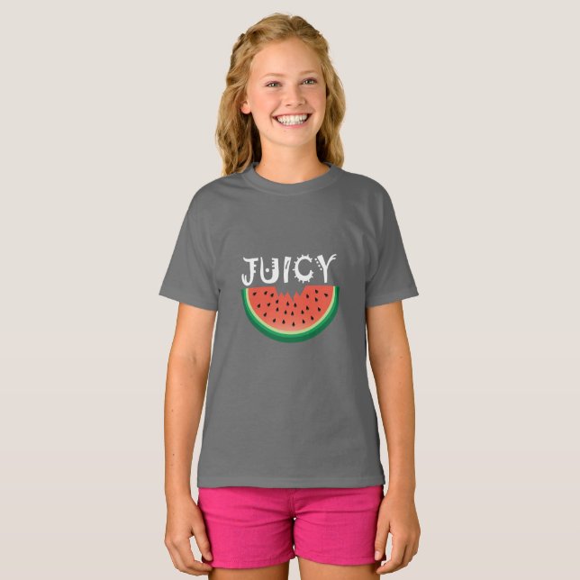 Juicy Watermelon - Camiseta básica para Chicas (Anverso completo)