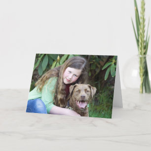 Julia y tarjeta de felicitación de Hollie