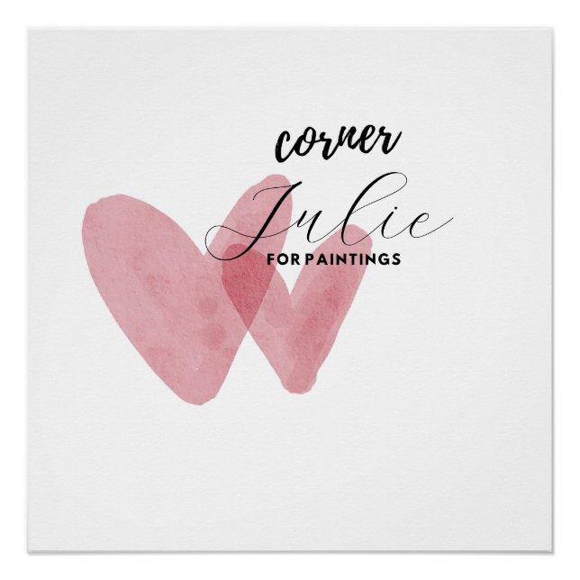 Julie Corner – Arte de Corazón Elegante Impresión (Anverso)