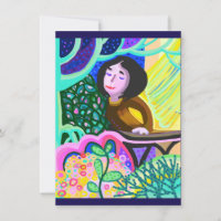 Julieta en el balcón tarjeta de cumpleaños románti