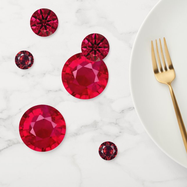 Julio Birthstone Ruby Table Confetti (Grupo)