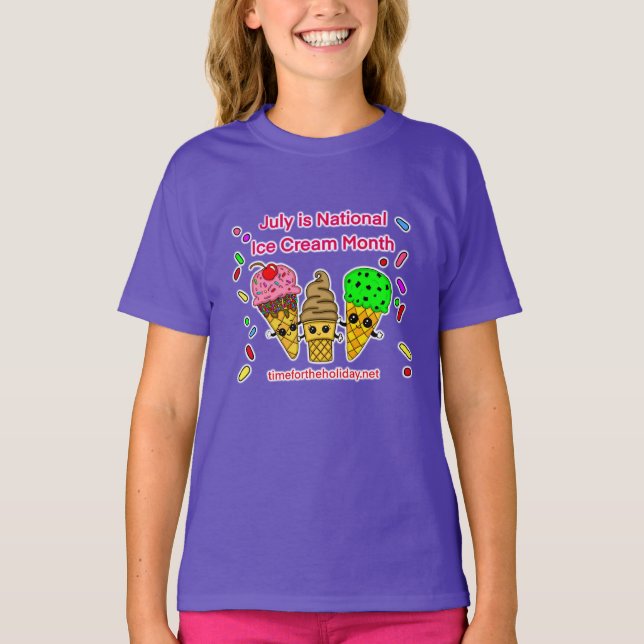Julio es la camiseta del mes del helado (Anverso)