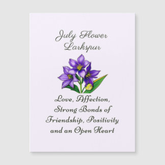 Julio Mes de Nacimiento Flor Larkspur Arte Floral