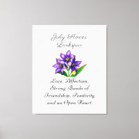 Julio Mes de Nacimiento Flor Larkspur Arte Floral