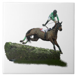 Jumando Jockey De Caballo Con Baldosas De Cerámica