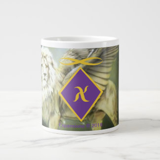 Jumbo con alas blanco del león taza de 20 onzas