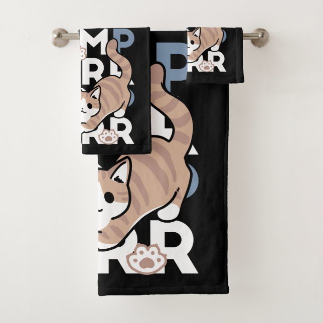 Jump Purr Jump: Playful Cat Design con arte divert (In situ)
