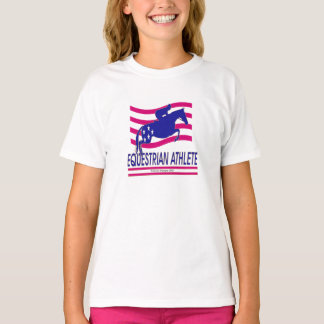 Jumper Chicas de atletas ecuestres Ringer camiseta