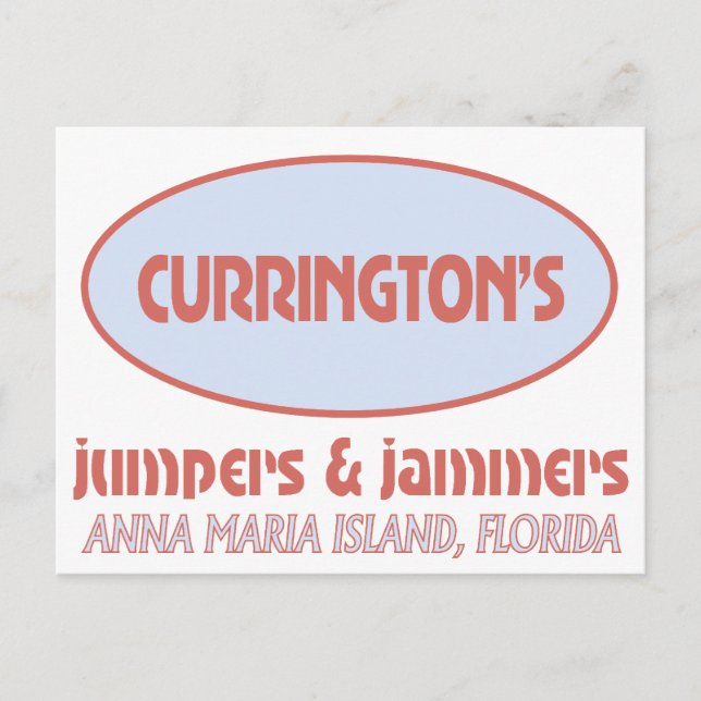 Jumpers and Jammers postales card (Anverso)