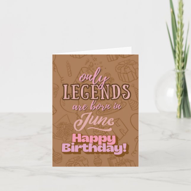 June Legends Famosa tarjeta de cumpleaños (Anverso)