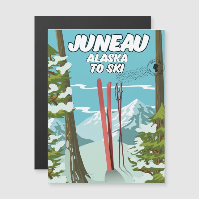 Juneau Alaska Para Esquiar (Anverso/Reverso)