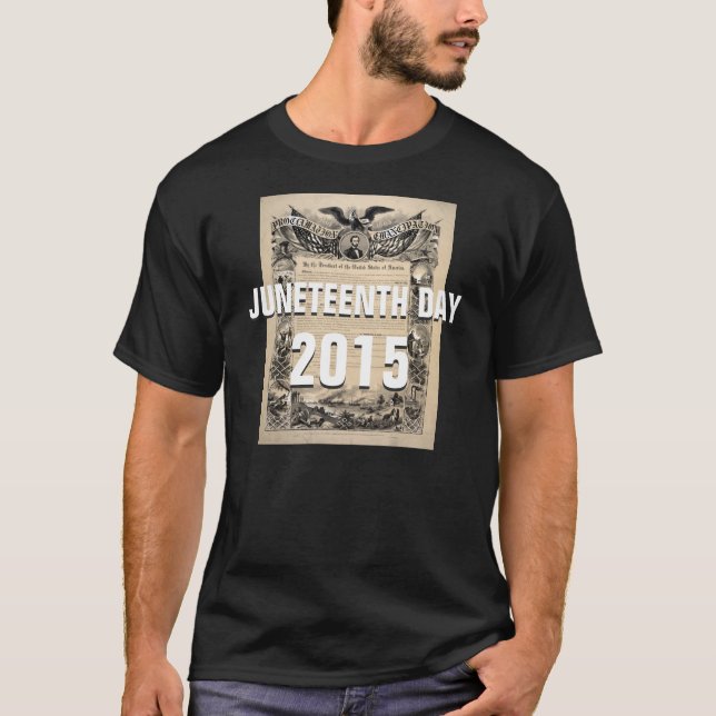 Juneteenth día 2015 personalizado camiseta 19 de (Anverso)