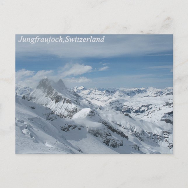 Jungfraujoch, postal de Suiza (Anverso)
