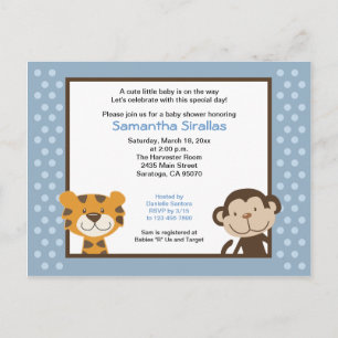 Jungla Cuentos Safari Safari Baby Shower Tarjeta p