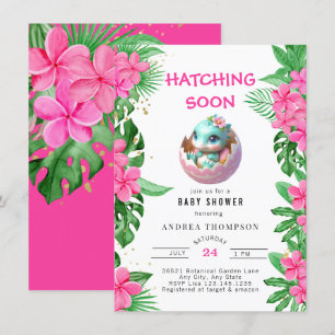 Jungla tropical   Invitación a Baby Shower de cort
