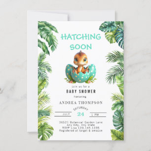 Jungla tropical   Invitación a Baby Shower de cort