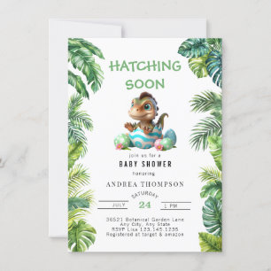 Jungla tropical   Invitación a Baby Shower de cort
