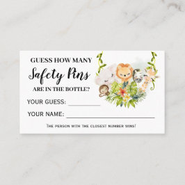 Jungle Animales Cuántas Pines De Seguridad Tarjeta