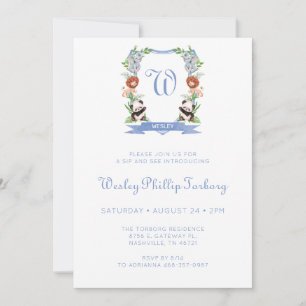 Jungle Animals Escudo Boy Sip Y Ver Invitación