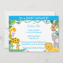 Jungle Babies Baby Boy Invitación a la ducha