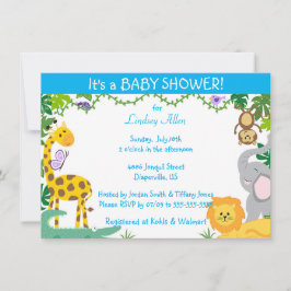 Jungle Babies Baby Boy Invitación a la ducha