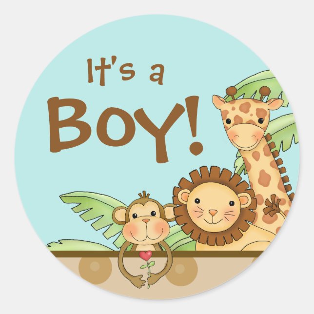 Jungle Babies Brown - Pegatinas (Anverso)