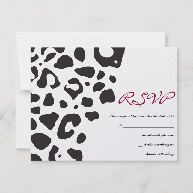 JUNGLE FEVE Bat Bar Tarjeta de respuesta Mitzvah (Anverso)