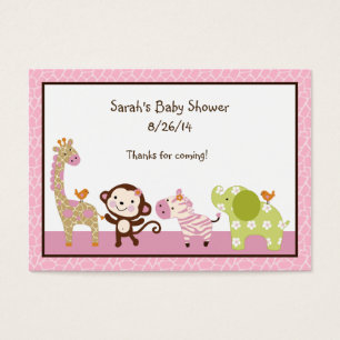 Jungle Jill/Chica Animales Favor/Etiquetas
