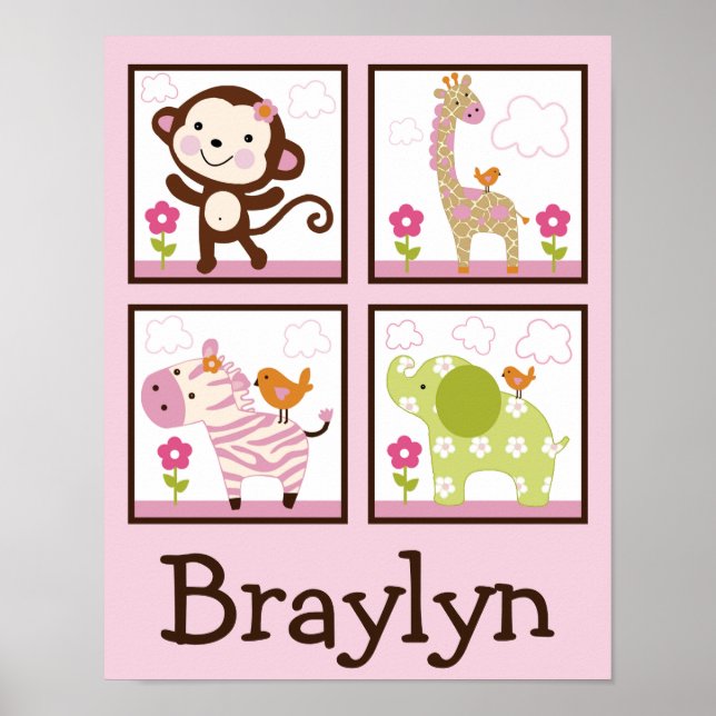 Jungle Jill/Chica Animales Poster de arte personal (Frente)