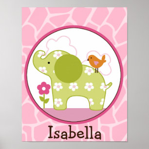 Jungle Jill/Chica Elephant Poster de arte personal