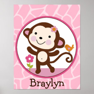 Jungle Jill/Chica Monkey Poster de arte personaliz
