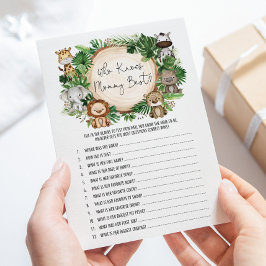 Jungle Quien conoce a mamá mejor tarjeta de juego