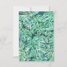 JUNGLE VIBES Green Tropical Monstera Pattern
