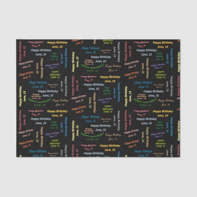 Junio, 15 Papel de debate de cumpleaños (Anverso)