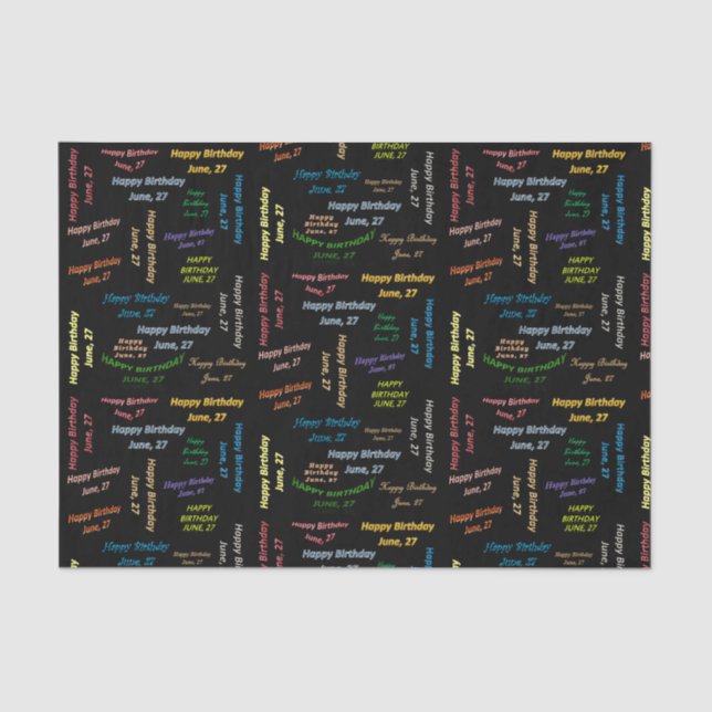 Junio, 27 Papel de debate de cumpleaños (Anverso)