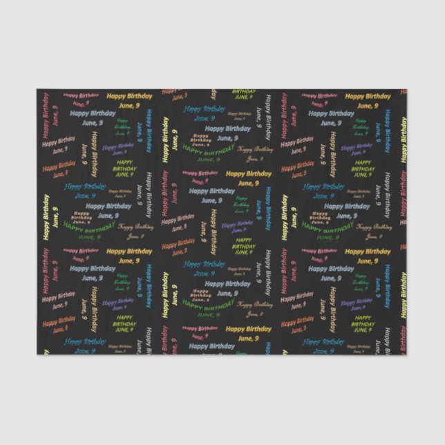 Junio, 9 Papel de debate de cumpleaños (Anverso)