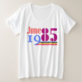 Junio de 1985 Camiseta Retro Plus de negrita
