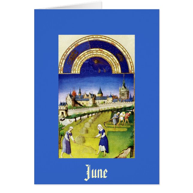 Junio - la baya de Tres Riches Heures du Duc de (Frente)