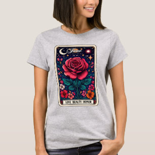 Junio Mes de Nacimiento Rosa de Flores Camiseta