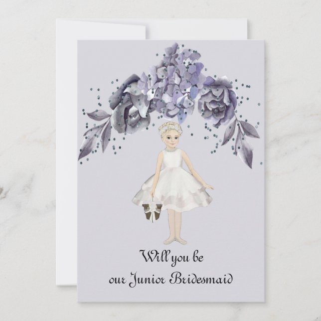 Junior Bridesmaid Request Slate Blue Series (Anverso)